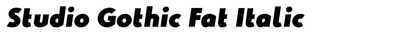 Studio Gothic Fat Italic